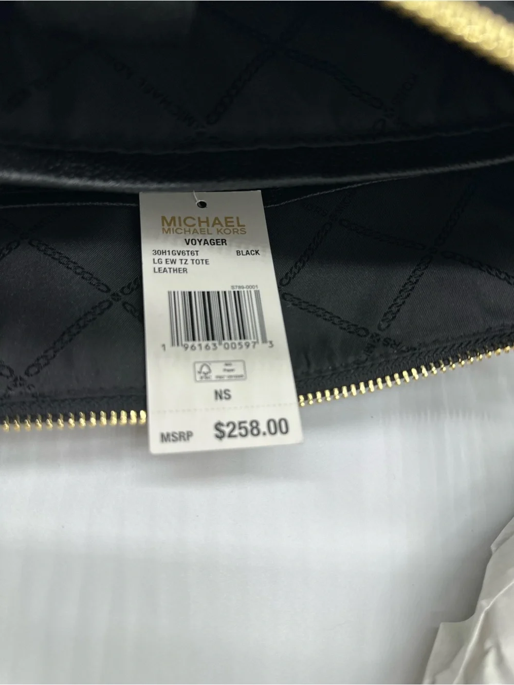 Michael Kors Black Tote with Gold Accents